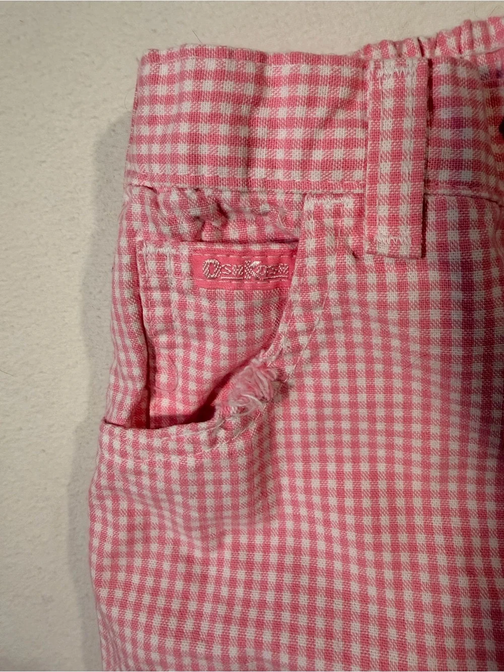 Vintage Oshkosh Pink Gingham Shorts